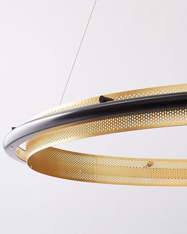 Diff Black and Gold Ring LED Chandelier-DF2119