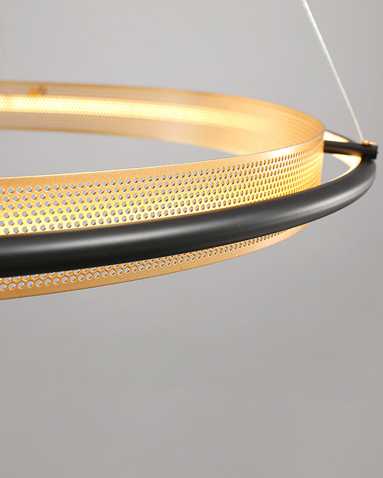 Diff Black and Gold Ring LED Chandelier-DF2119