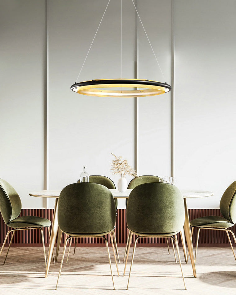 Diff Black and Gold Ring LED Chandelier-DF2119