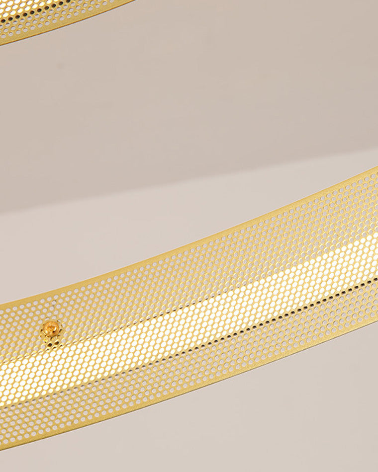 Diff Black and Gold Ring LED Chandelier-DF2119
