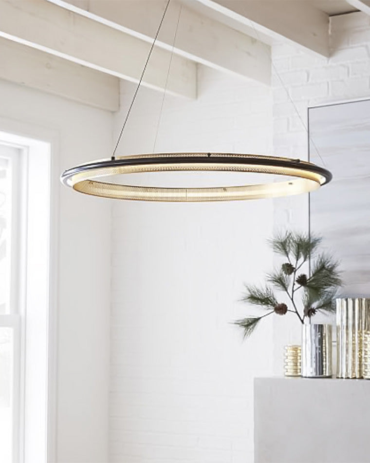 Diff Black and Gold Ring LED Chandelier-DF2119