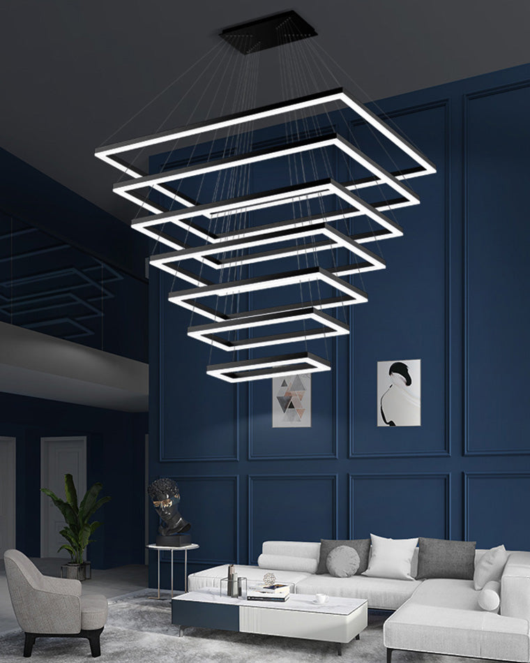 Diff Tiered Rectangular Chandelier-DF2120
