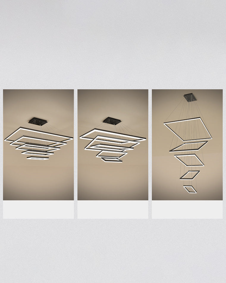 Diff Tiered Rectangular Chandelier-DF2120