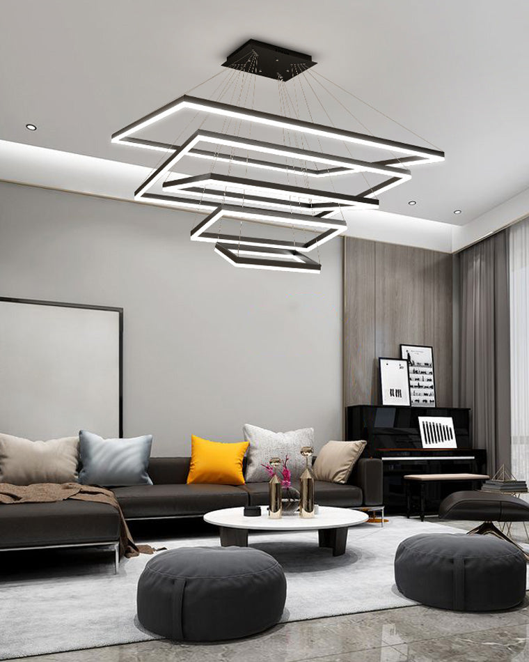 Diff Tiered Rectangular Chandelier-DF2120