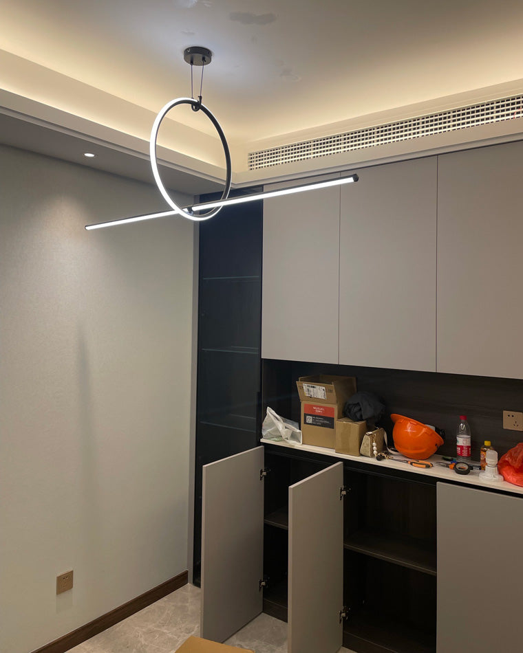 Diff Circle Linear Pendant Light-DF2122