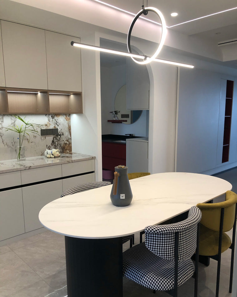 Diff Circle Linear Pendant Light-DF2122