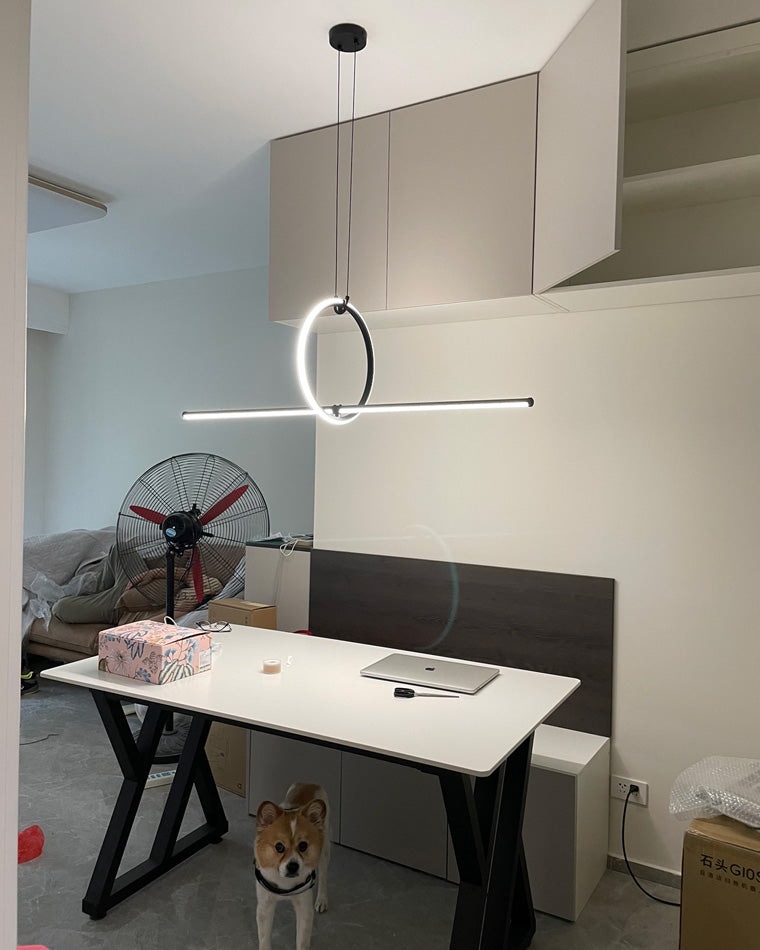 Diff Circle Linear Pendant Light-DF2122