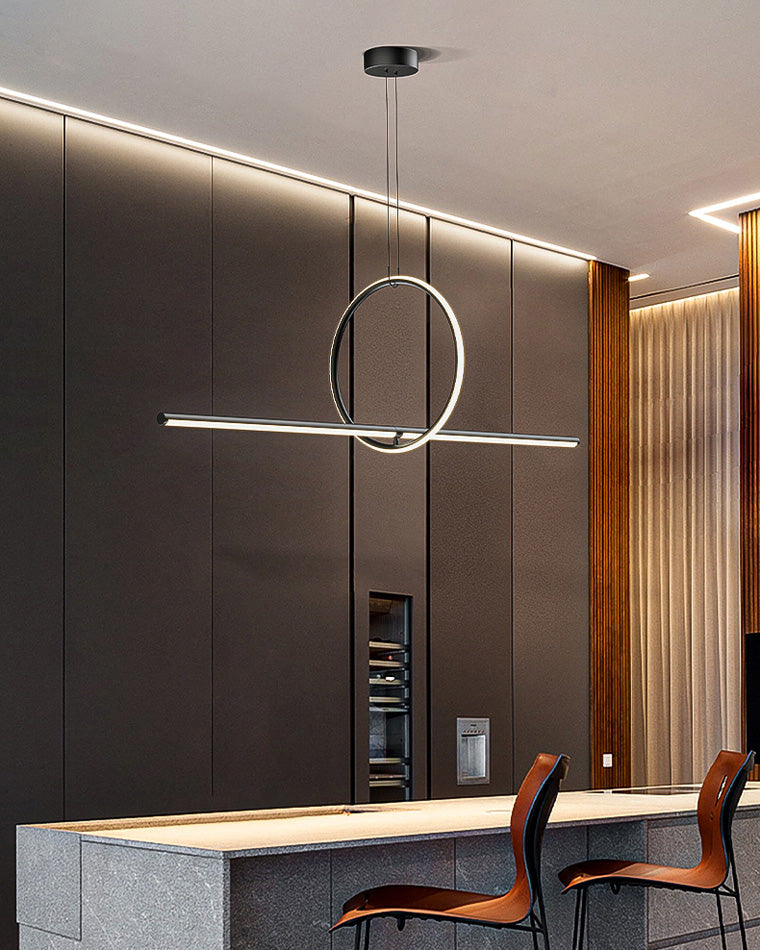 Diff Circle Linear Pendant Light-DF2122