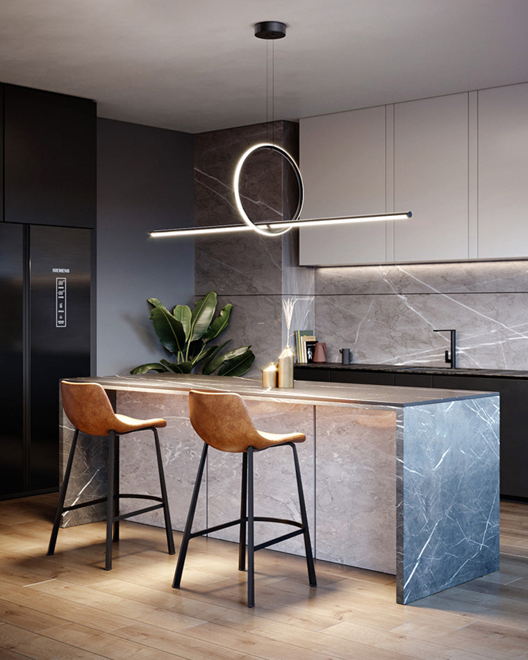 Diff Circle Linear Pendant Light-DF2122
