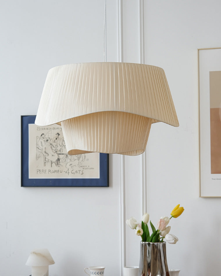 Diff Pleated Fabric Pendant Light-DF2130
