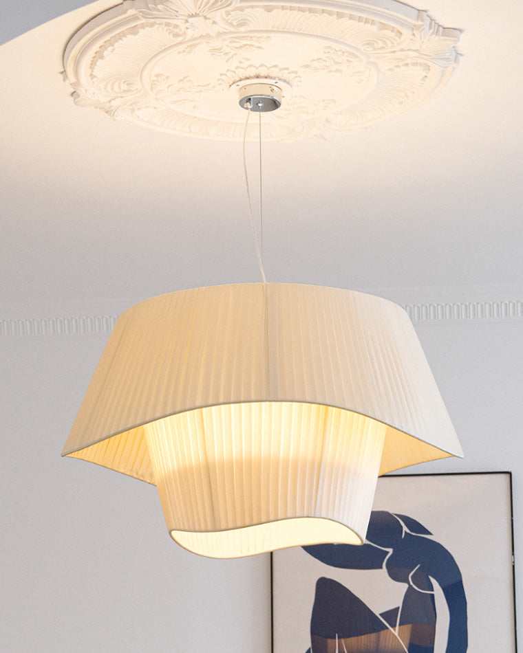 Diff Pleated Fabric Pendant Light-DF2130