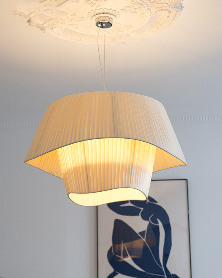 Diff Pleated Fabric Pendant Light-DF2130