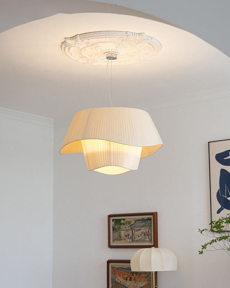 Diff Pleated Fabric Pendant Light-DF2130