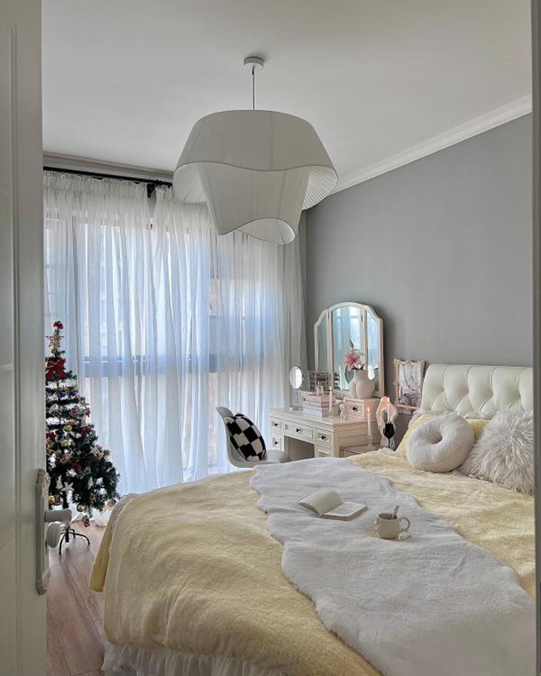 Diff Pleated Fabric Pendant Light-DF2130