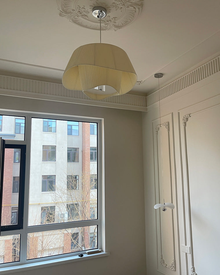 Diff Pleated Fabric Pendant Light-DF2130