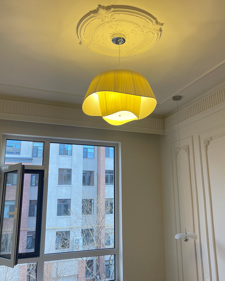 Diff Pleated Fabric Pendant Light-DF2130