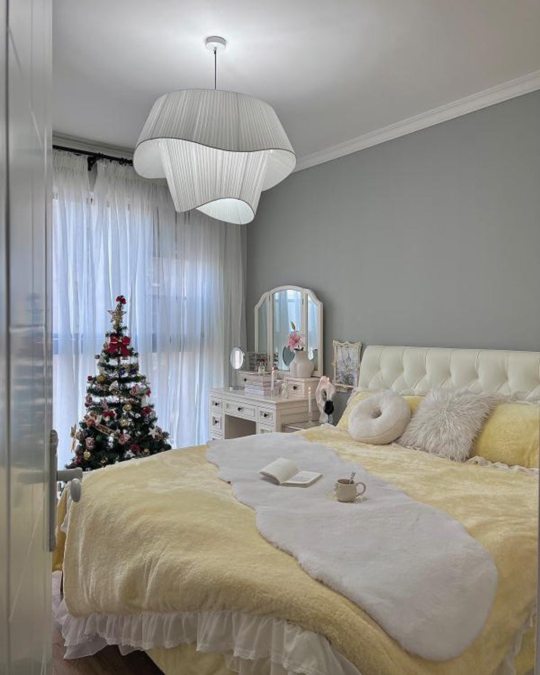 Diff Pleated Fabric Pendant Light-DF2130