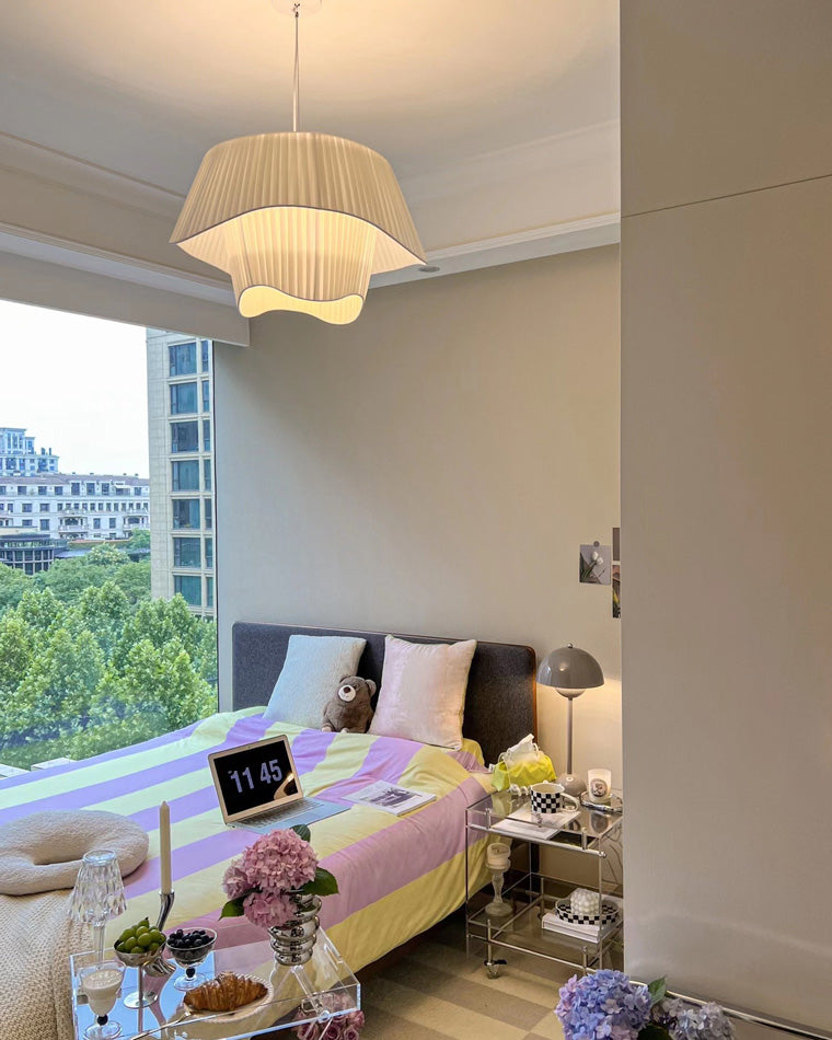 Diff Pleated Fabric Pendant Light-DF2130