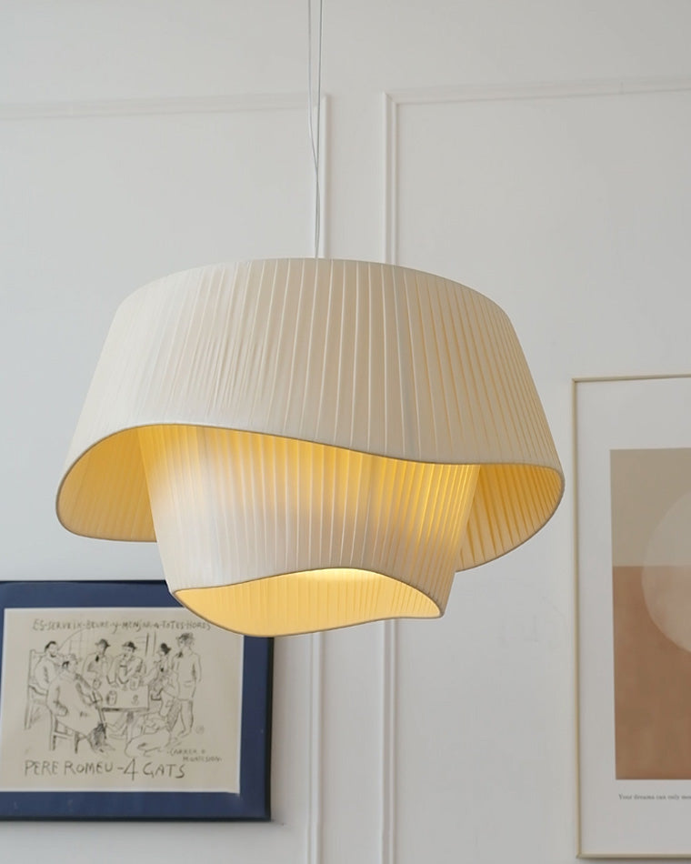 Diff Pleated Fabric Pendant Light-DF2130
