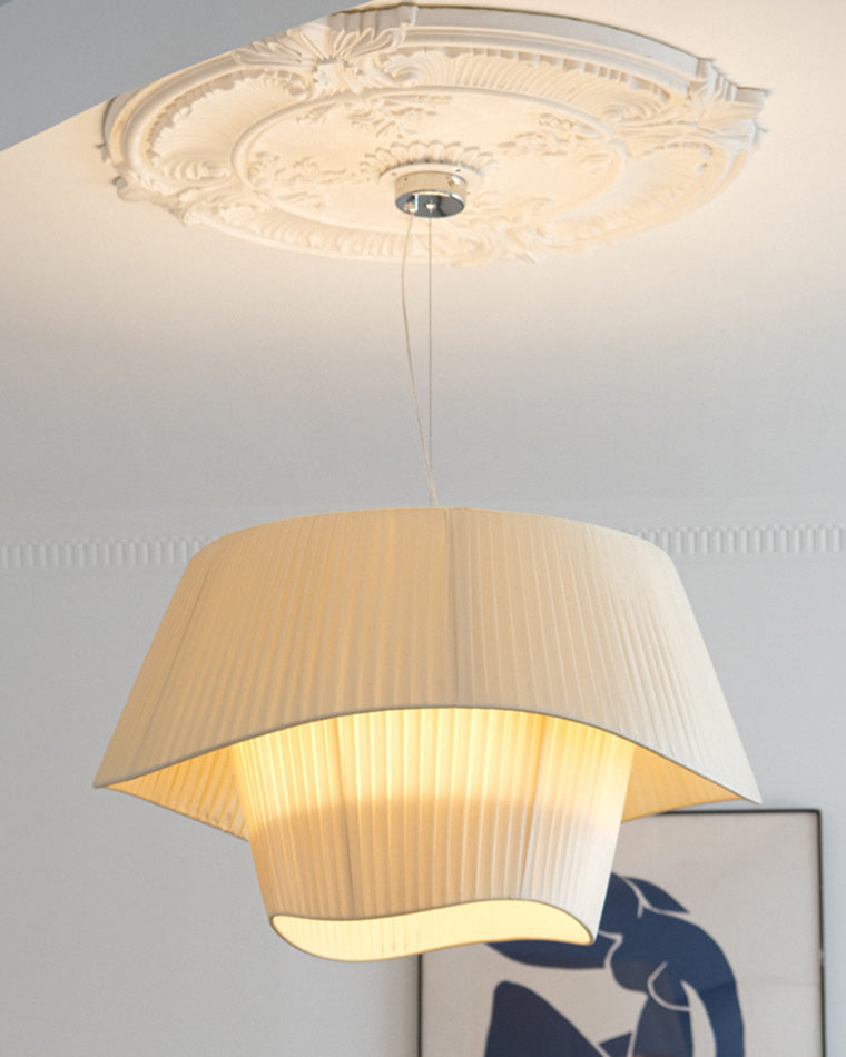 Diff Pleated Fabric Pendant Light-DF2130