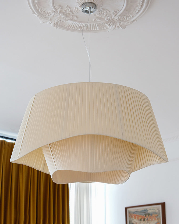 Diff Pleated Fabric Pendant Light-DF2130