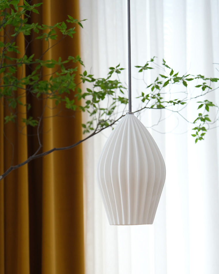 Diff Ribbed Ceramics Pendant Light-DF2132
