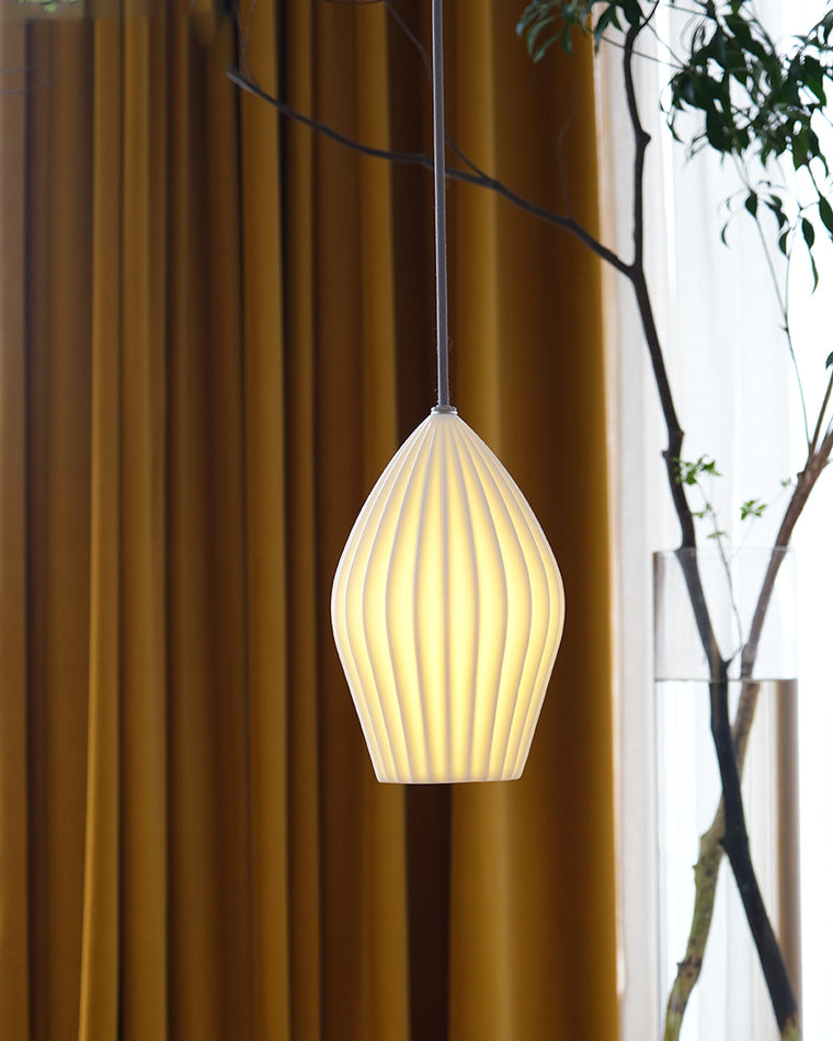 Diff Ribbed Ceramics Pendant Light-DF2132