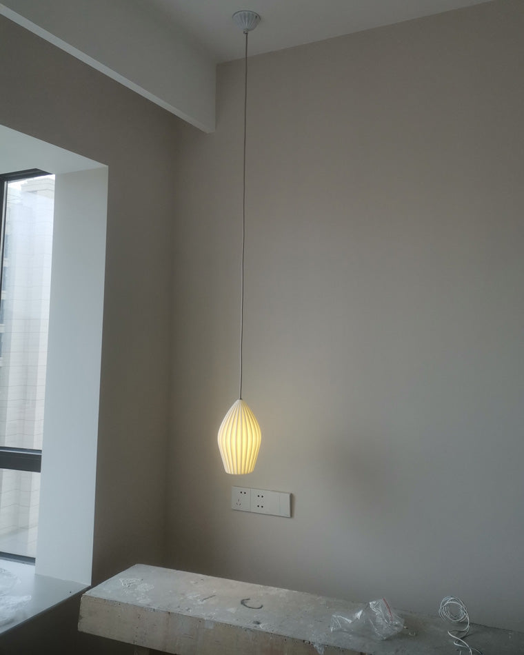 Diff Ribbed Ceramics Pendant Light-DF2132