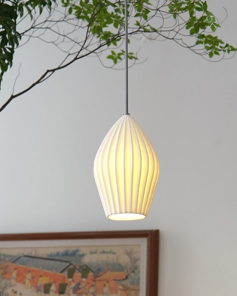 Diff Ribbed Ceramics Pendant Light-DF2132