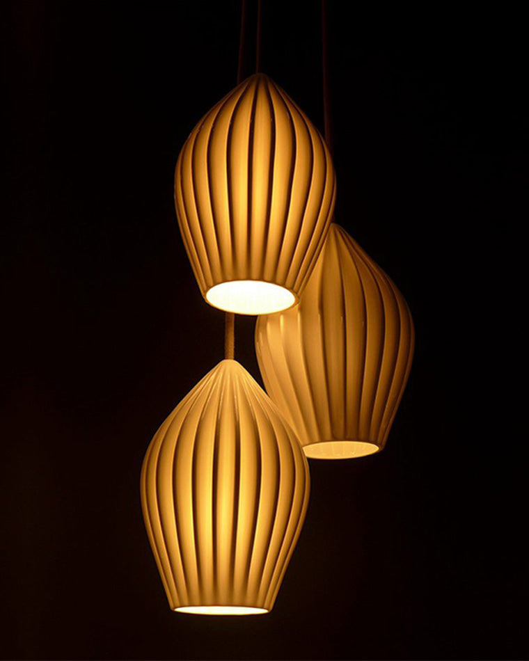 Diff Ribbed Ceramics Pendant Light-DF2132