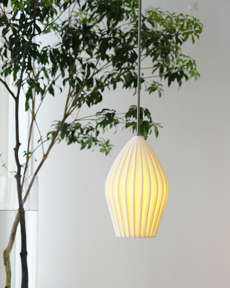 Diff Ribbed Ceramics Pendant Light-DF2132