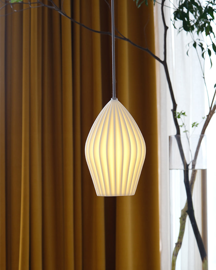 Diff Ribbed Ceramics Pendant Light-DF2132