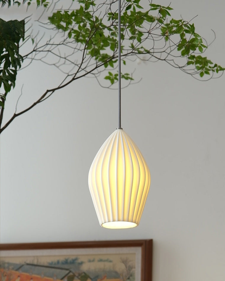Diff Ribbed Ceramics Pendant Light-DF2132