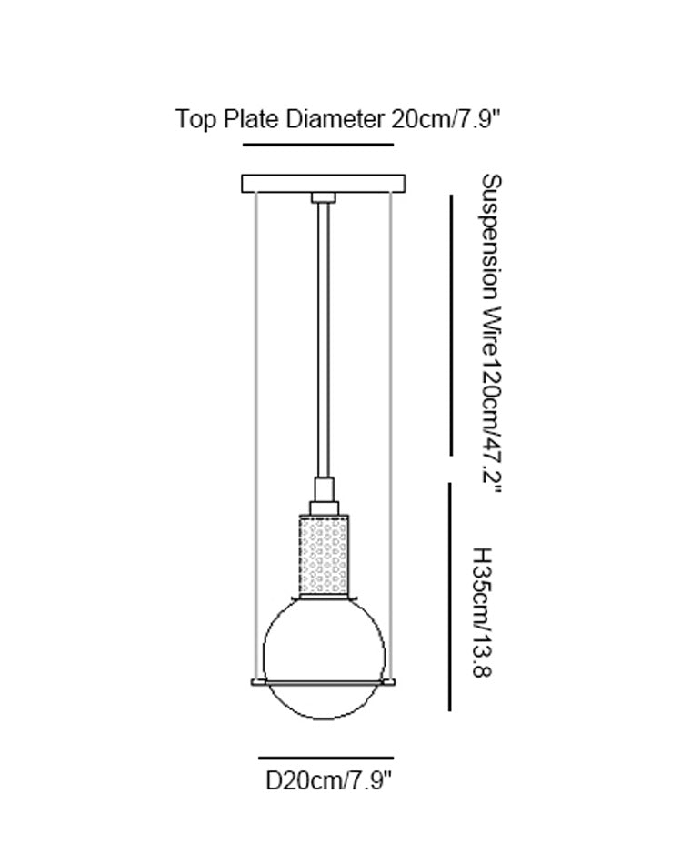 Diff Single Crystal Globe Pendant Light-DF2139