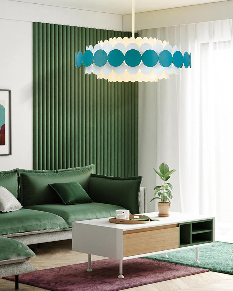 Diff Black/Blue Round Chandelier-DF2140