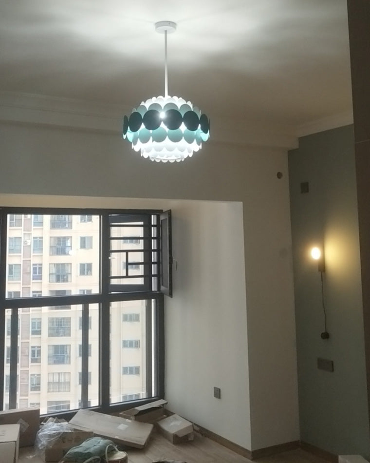 Diff Black/Blue Round Chandelier-DF2140