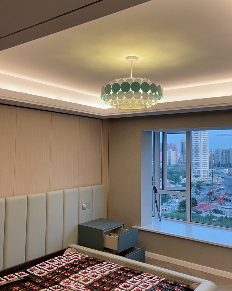 Diff Black/Blue Round Chandelier-DF2140