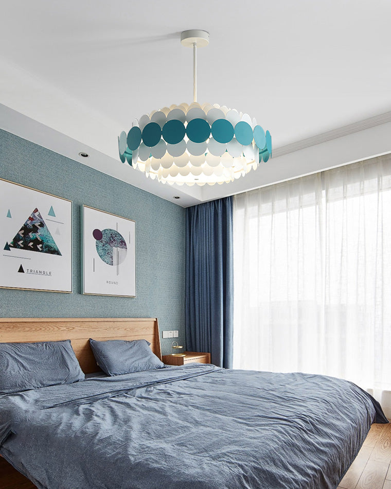Diff Black/Blue Round Chandelier-DF2140