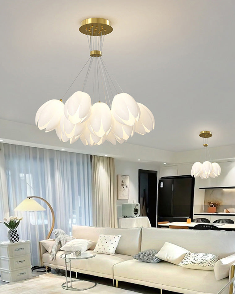 Diff White Tulip Flower Chandelier-DF2142