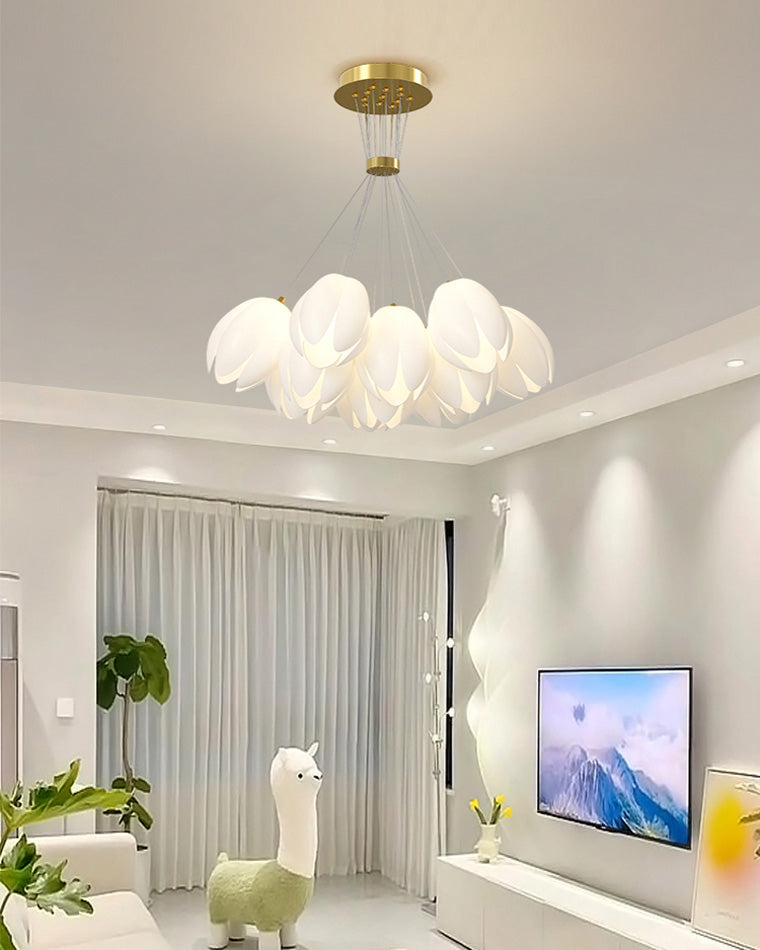 Diff White Tulip Flower Chandelier-DF2142