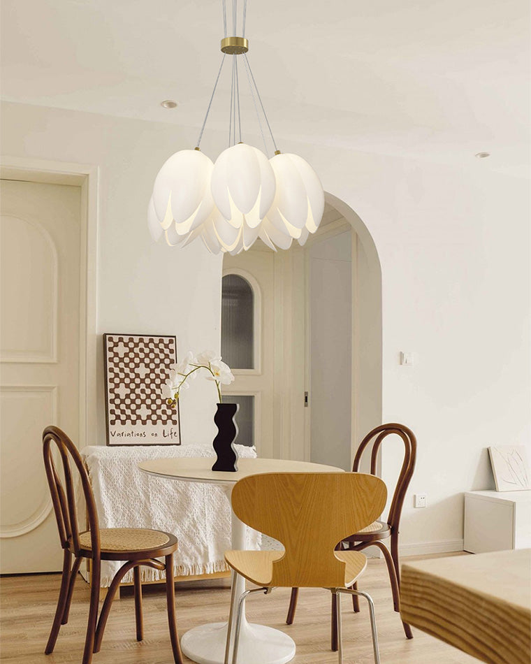 Diff White Tulip Flower Chandelier-DF2142
