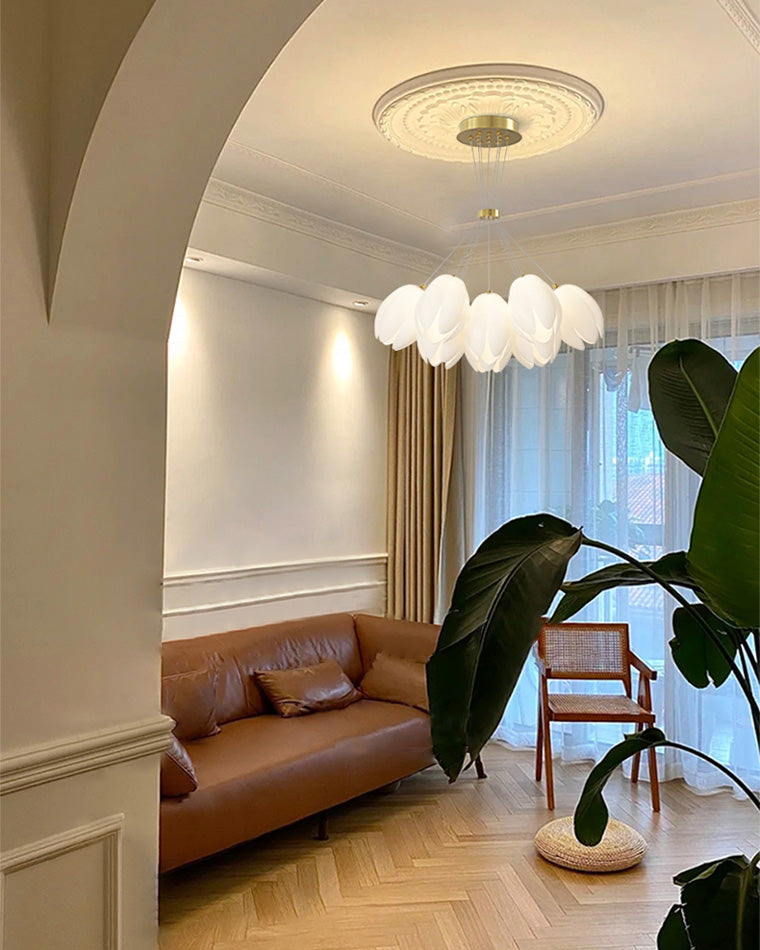Diff White Tulip Flower Chandelier-DF2142
