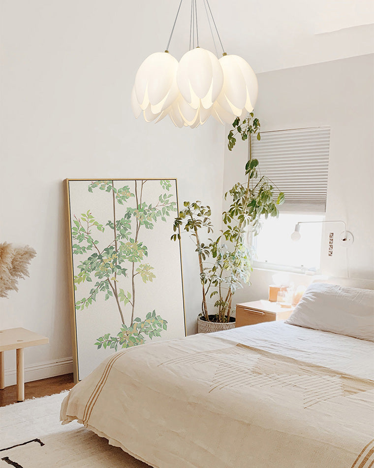 Diff White Tulip Flower Chandelier-DF2142