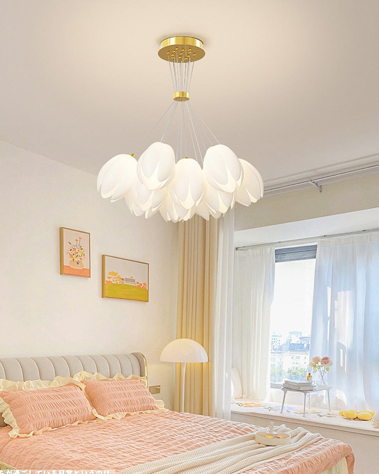 Diff White Tulip Flower Chandelier-DF2142