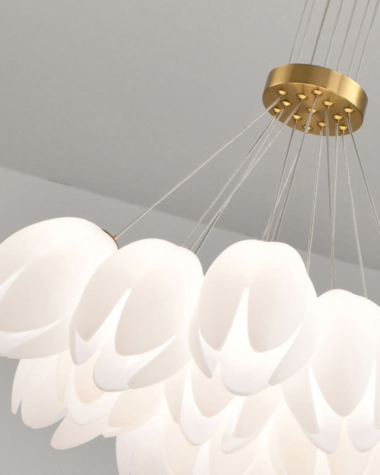 Diff White Tulip Flower Chandelier-DF2142