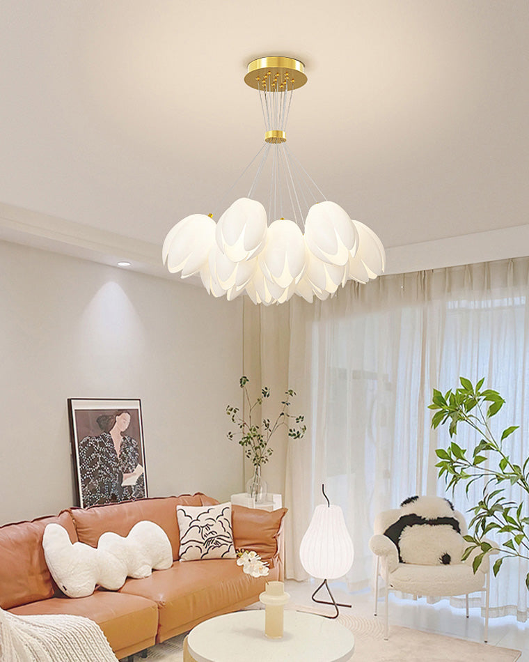 Diff White Tulip Flower Chandelier-DF2142