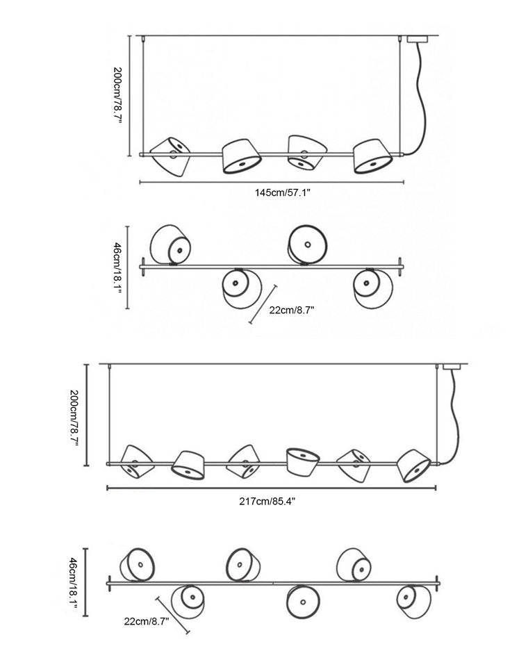 Diff Tom-Tom Drums Chandelier-DF2144