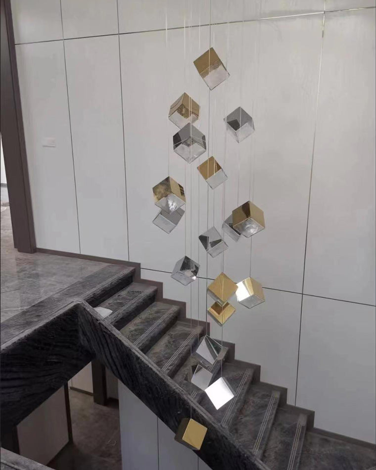 Diff Ice Cube Textured Glass Chandelier-DF2150