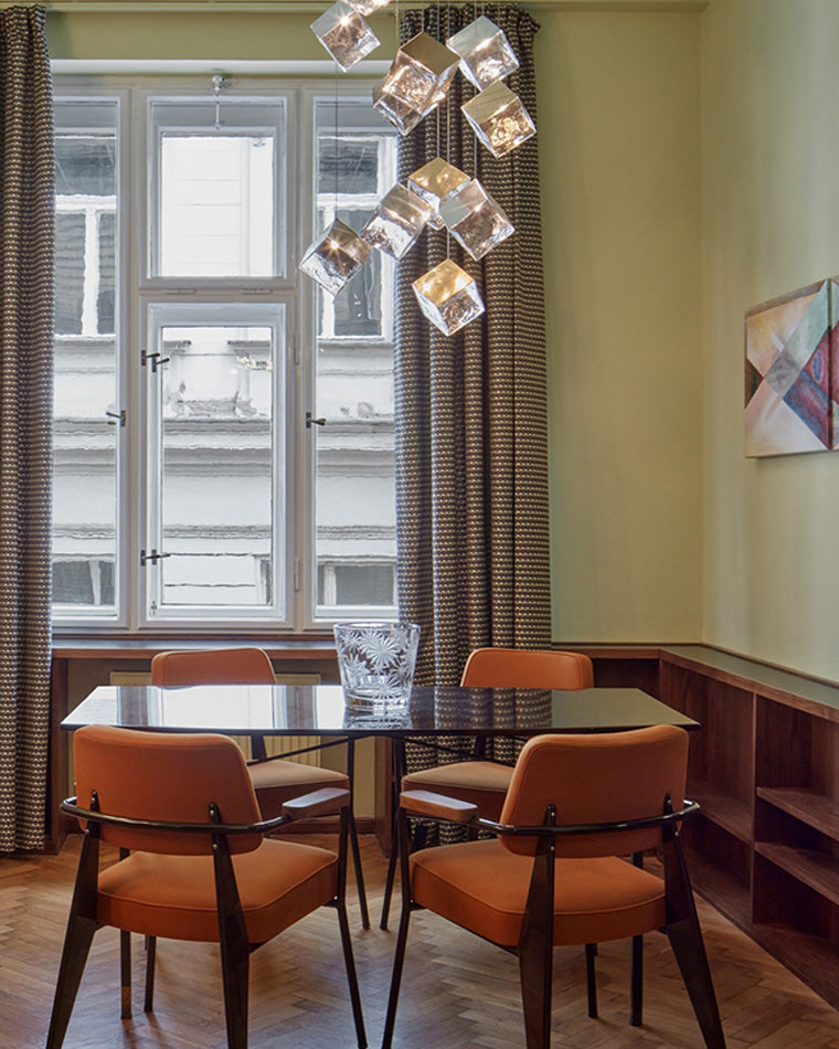 Diff Ice Cube Textured Glass Chandelier-DF2150