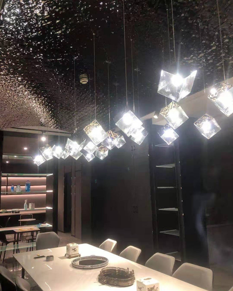 Diff Ice Cube Textured Glass Chandelier-DF2150